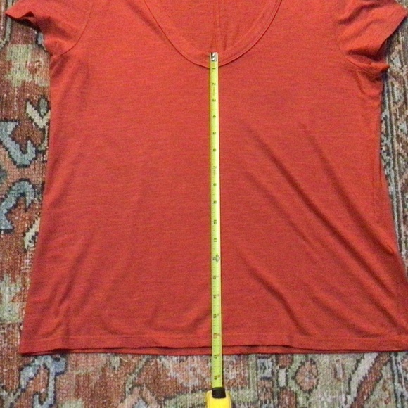 NWT Banana Republic Cozy Slub Short Sleeve T Shirt, Sz L Red - Picture 6 of 9